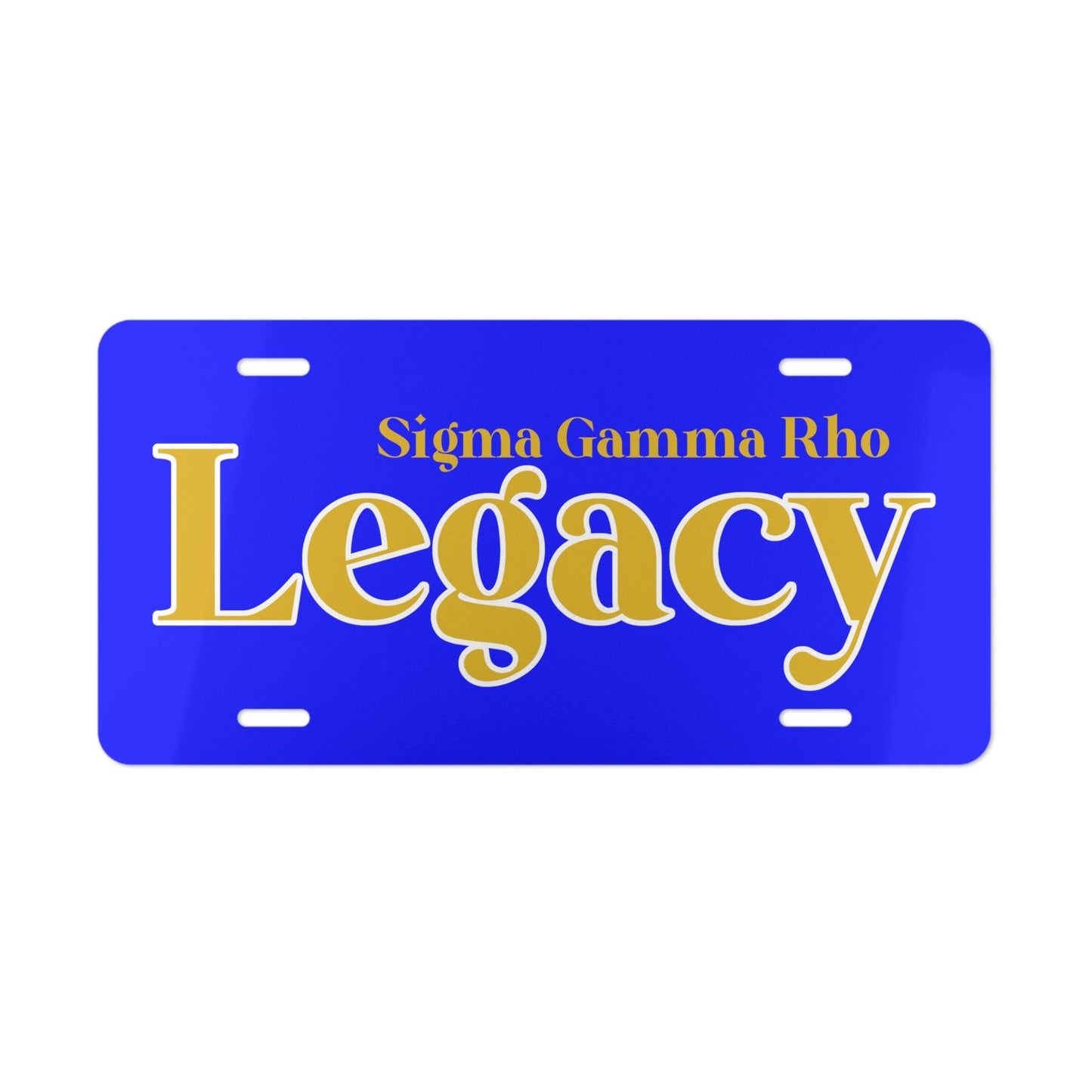 Sigma Gamma Rho Legacy Vanity Plate