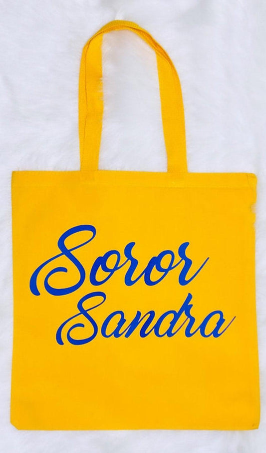 Sigma Gamma Rho Sorority Gifts | 1922 Tote | SGRho Canvas Bag | Poodle Prance purse | Sisterhood | Rhoyalty | Royal Blue Gold | Ee-Yip