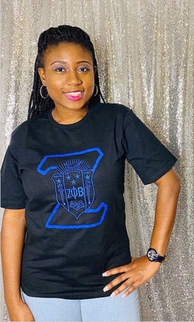 Zeta Phi Beta Sorority Gifts | 1920 Crew | ZPhiB1920 T-shirt | Finer Woman Tee | Sisterhood | ZPhiB | Royal Blue White | Z-Phiii ZPB